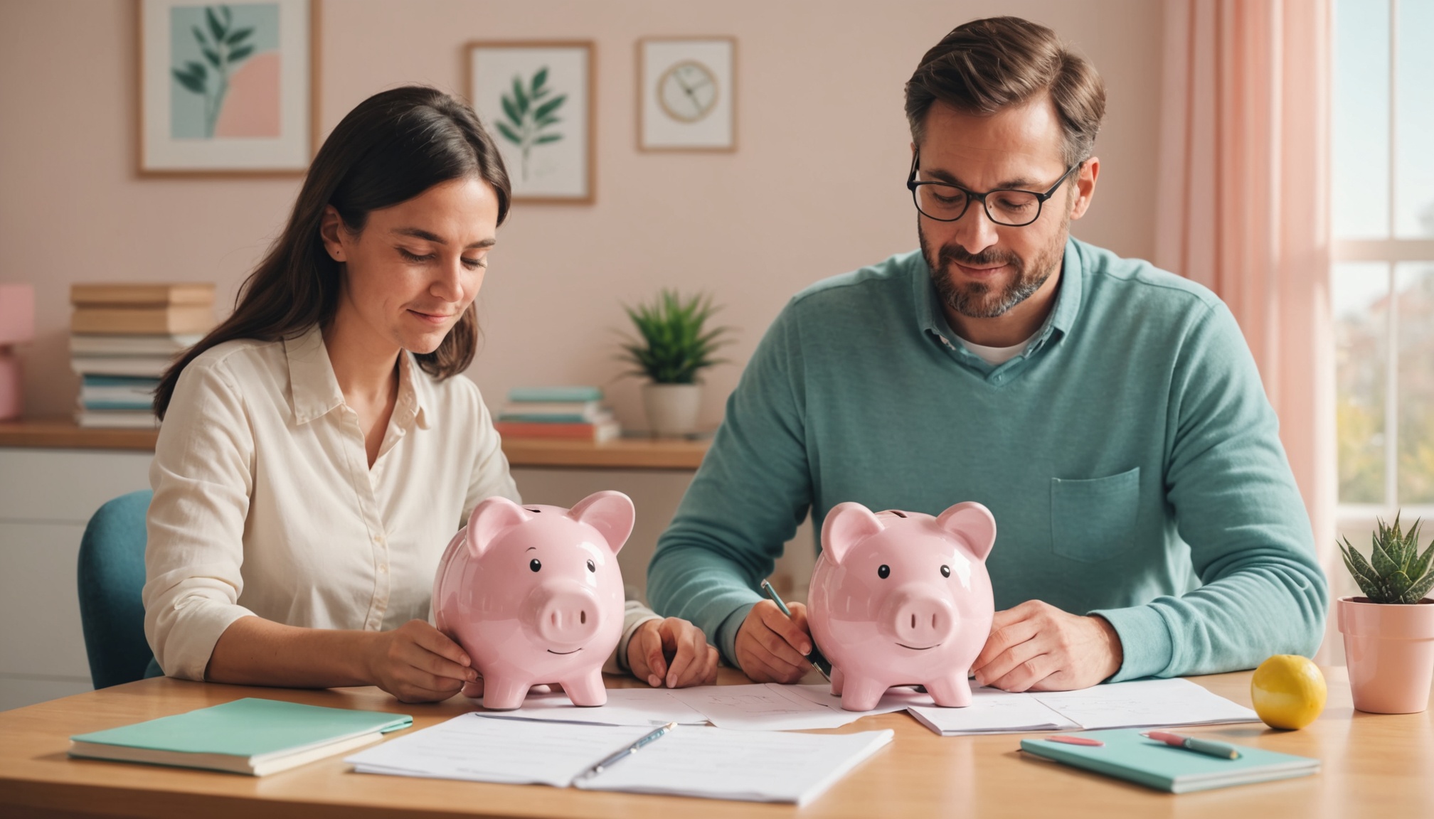 Parent organisant les démarches et le budget liés à la pension alimentaire